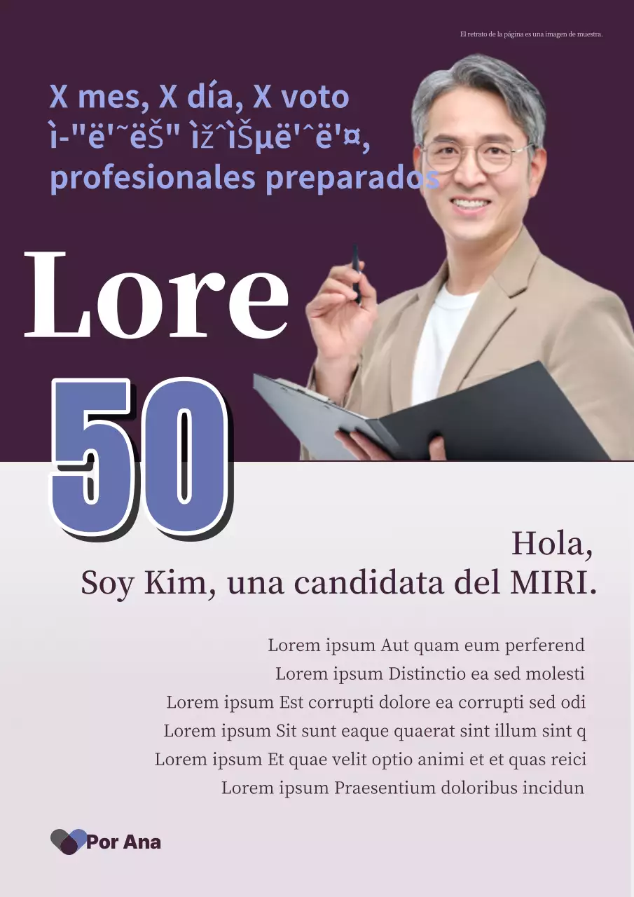 Promover una simple candidatura electoral en morado