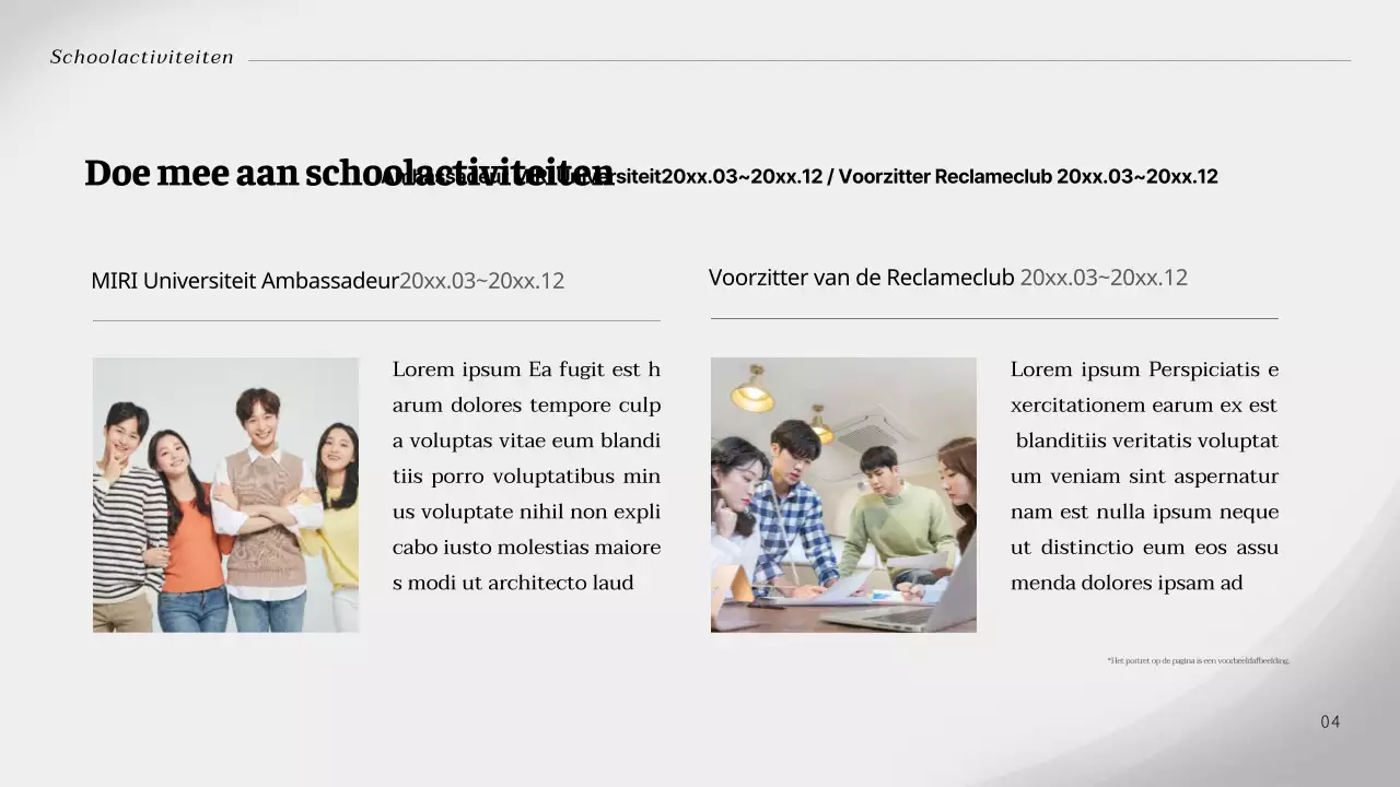 Een eenvoudige, grijze sollicitatiebrief