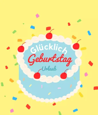 Beschriftung für ein buntes Geburtstagstortenkonzept