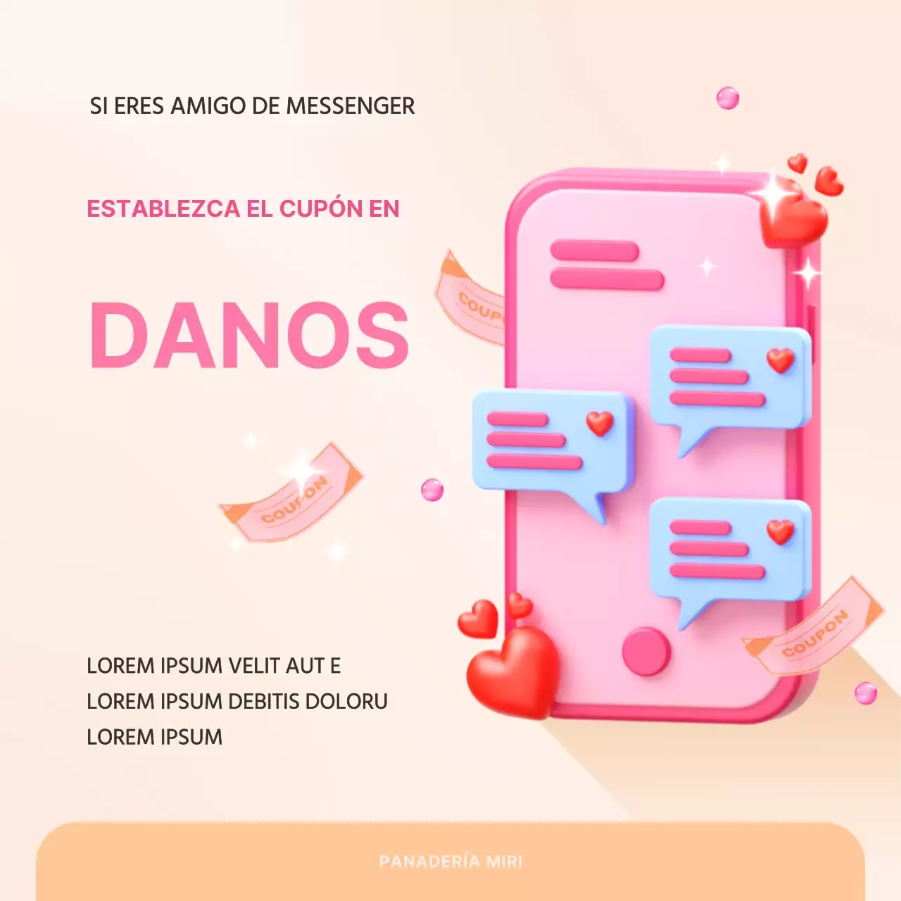 Promociona una bonita venta del Día Blanco en rosa y beige