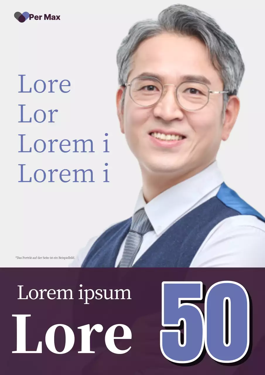 Förderung eines einfachen Wahlkandidaten in Lila