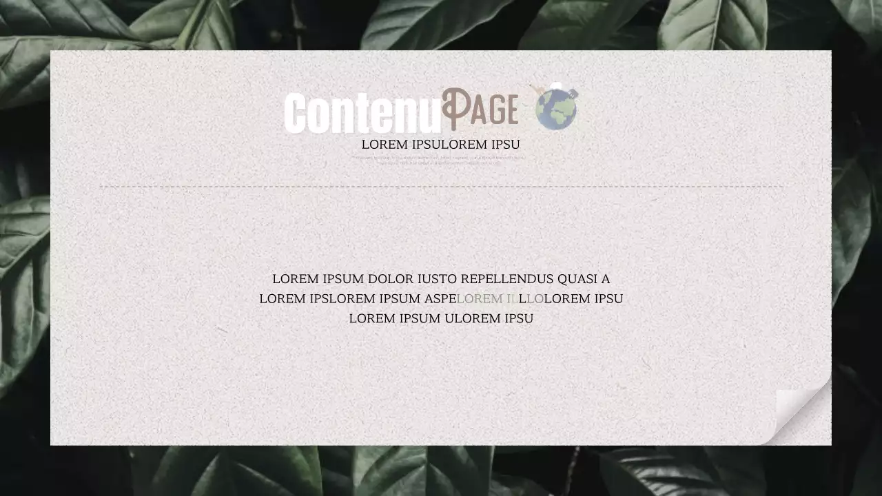 Présentation sur fond vert naturel en chartreuse et beige