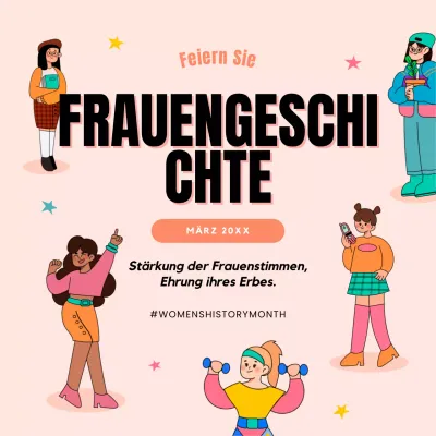 Orange und Rosa: Trendige Kampagne zum Monat der Frauengeschichte