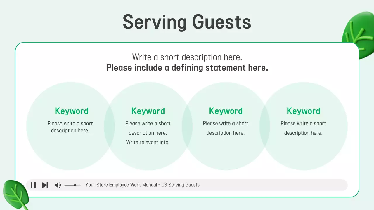 Green Modern 직원 매뉴얼 프레젠테이션