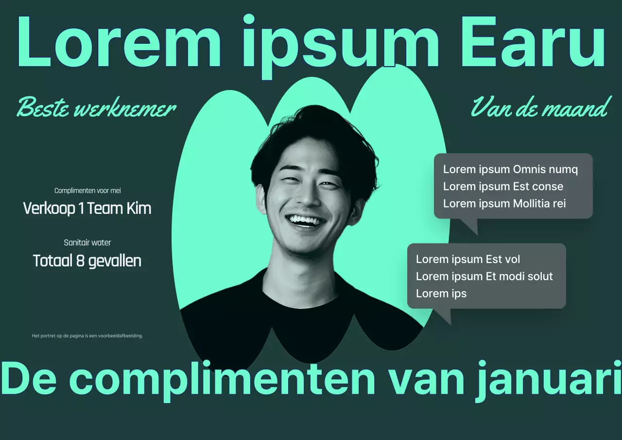 Een muntachtige, pop-art HR-presentatie