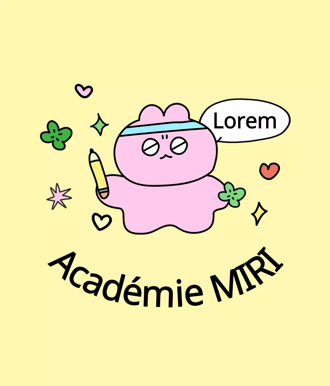 Articles de bachotage mignons avec des personnages et des éléments colorés