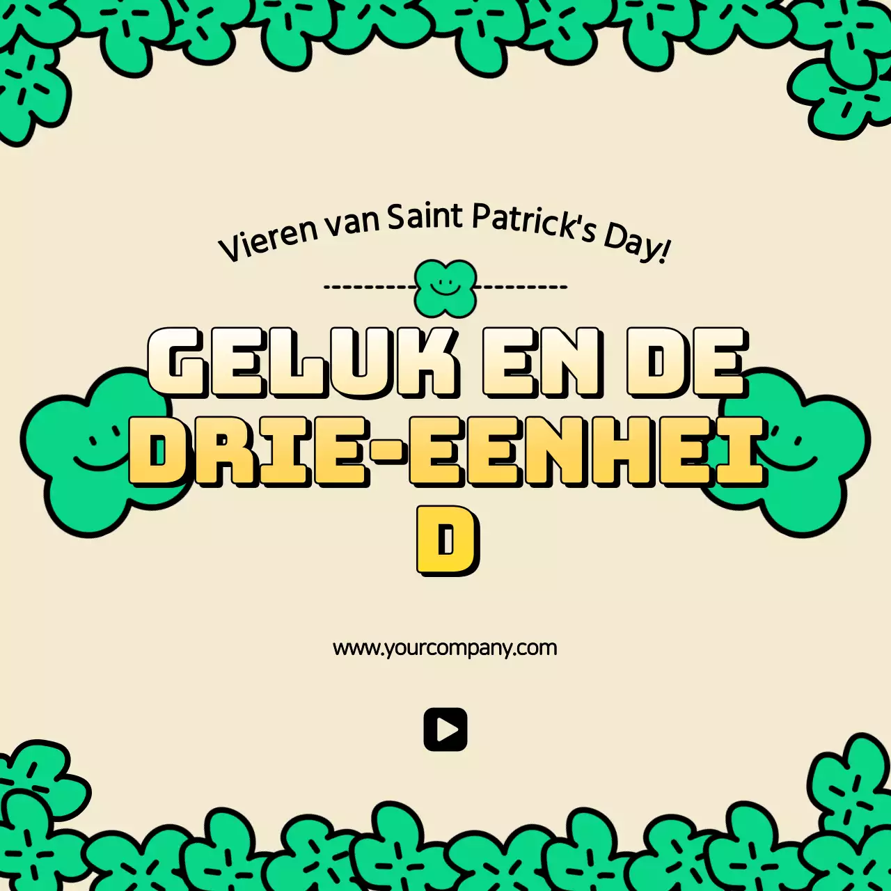 Gele en groene natuur charmante St. Patrick Day's reclame