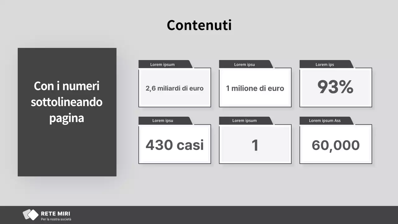 Rapporti semplici, grigi e bianchi per le ONG