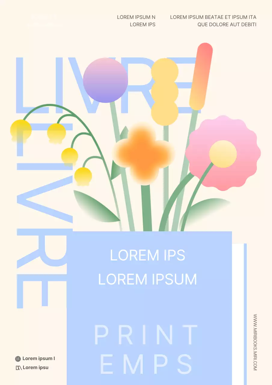 Promouvoir le recrutement pour un club de lecture moderne en jaune et bleu clair