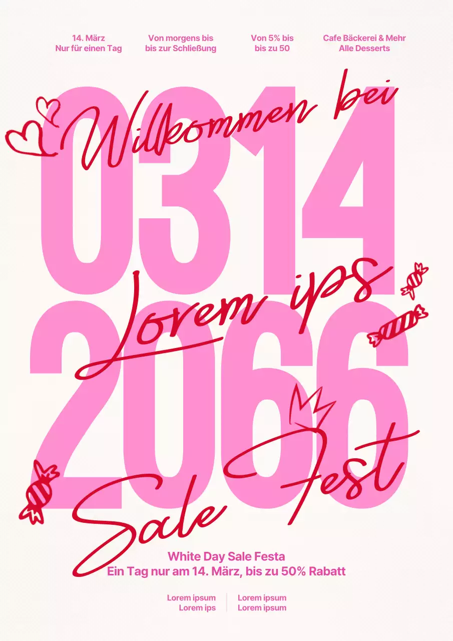 Flyer für die Veranstaltung zum Weißen Tag in Rosa