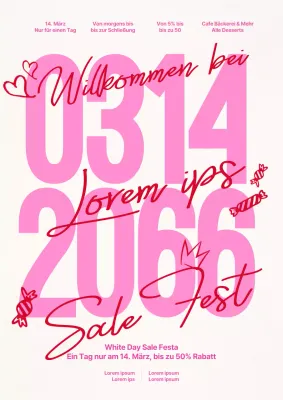 Flyer für die Veranstaltung zum Weißen Tag in Rosa