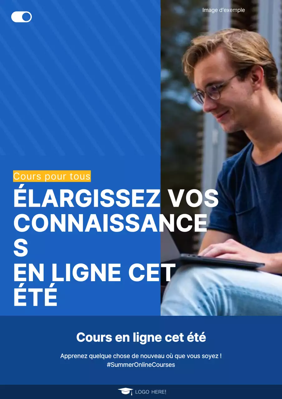 Atelier d'été sur invitation en géométrie bleue et jaune