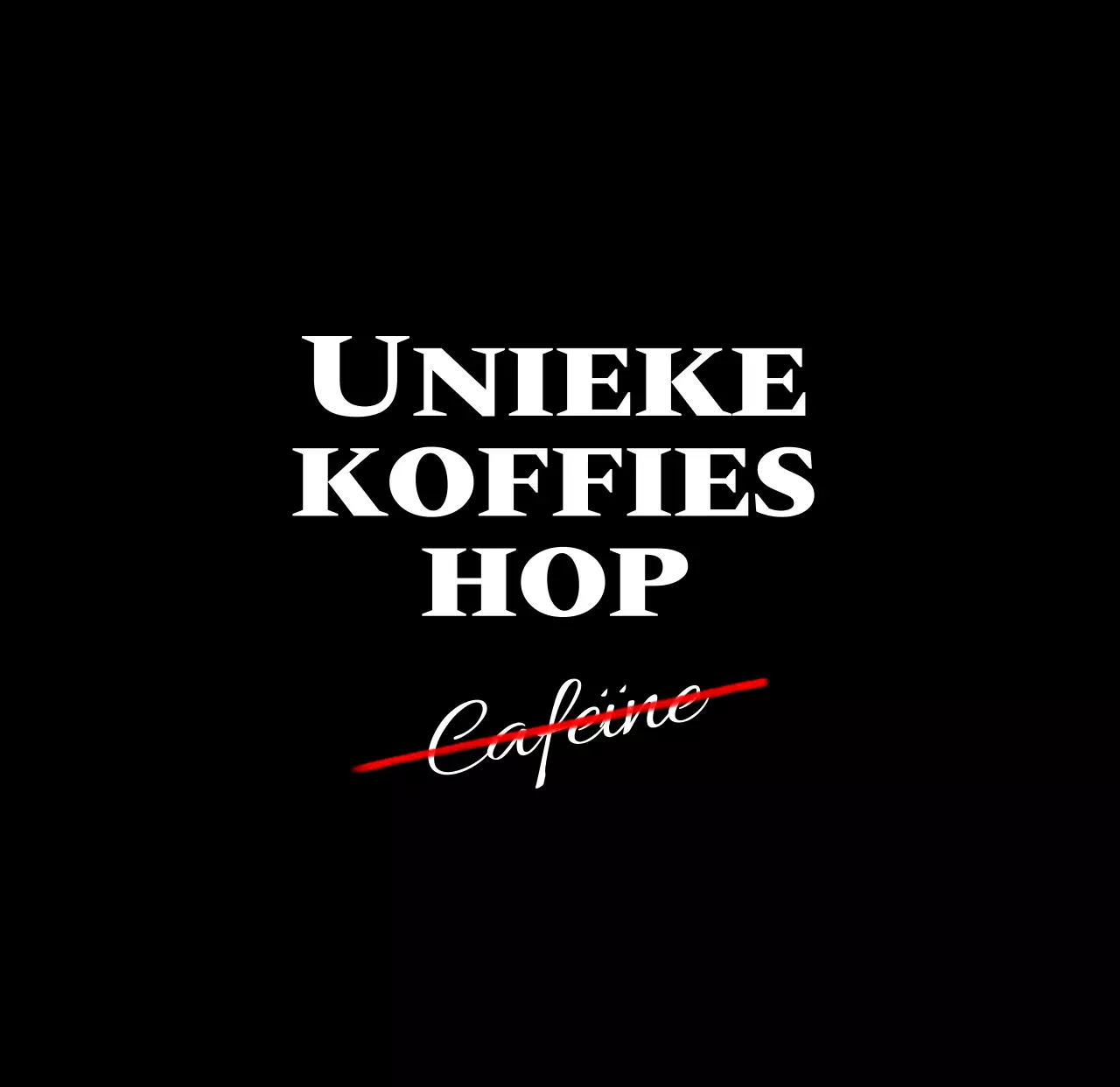 Voor het promoten van een coffeeshop met een letteringconcept
