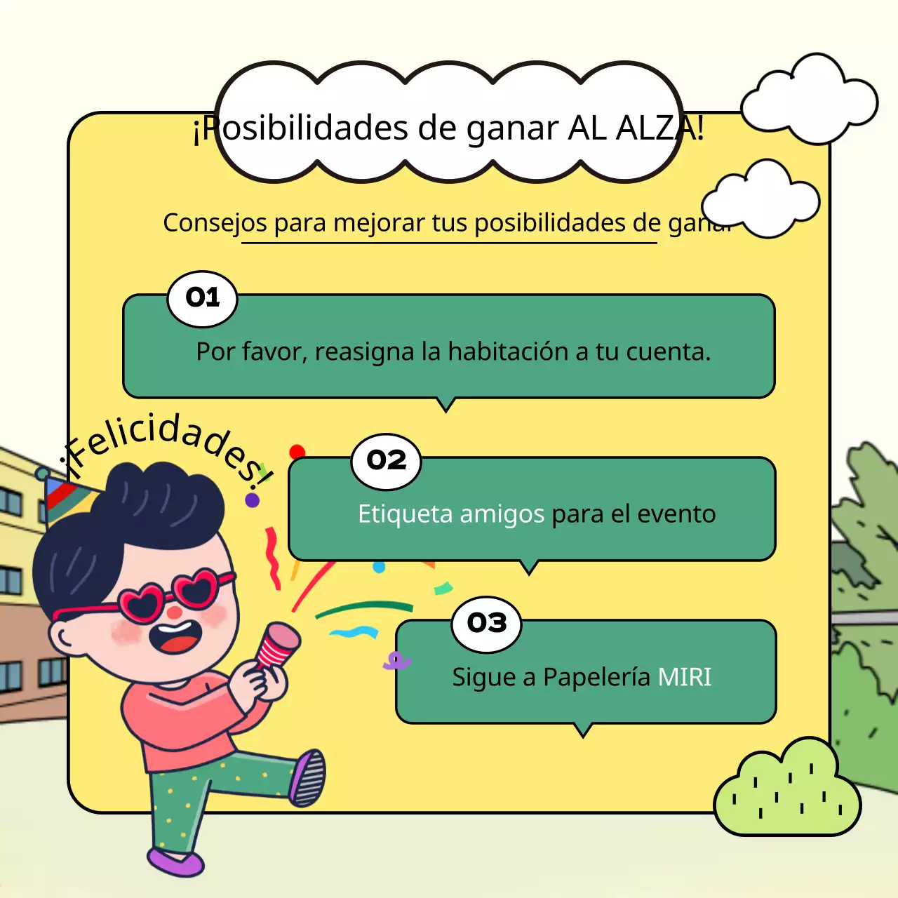 La vuelta al cole animada en azul claro en el acto