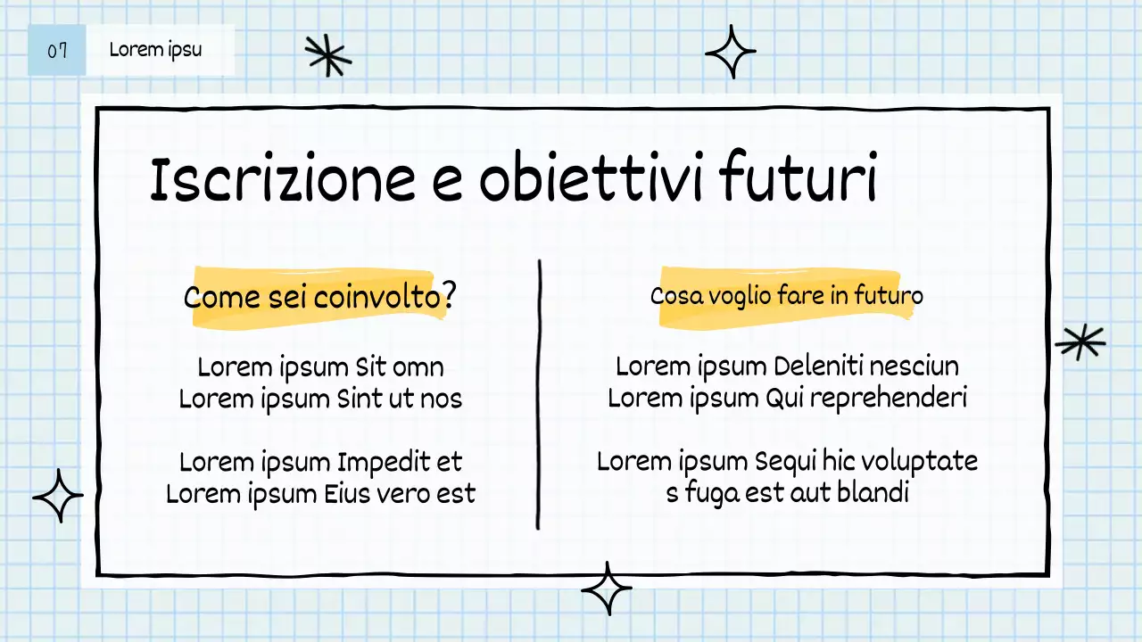 Lettera di presentazione in stile disegnato a mano in blu chiaro