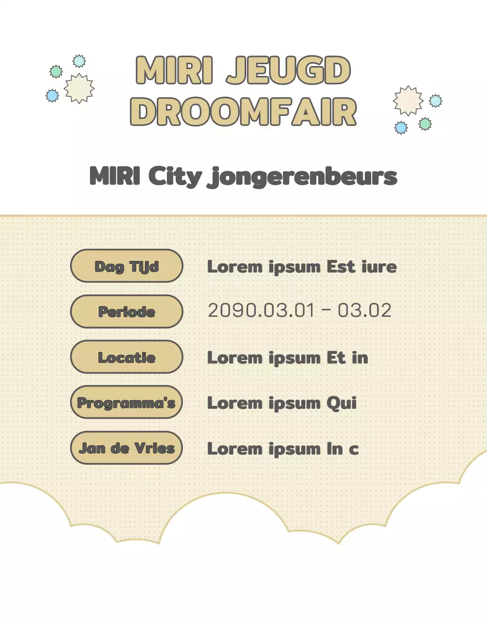 Promoot een leuke carrièrebeurs in roze en lichtblauw