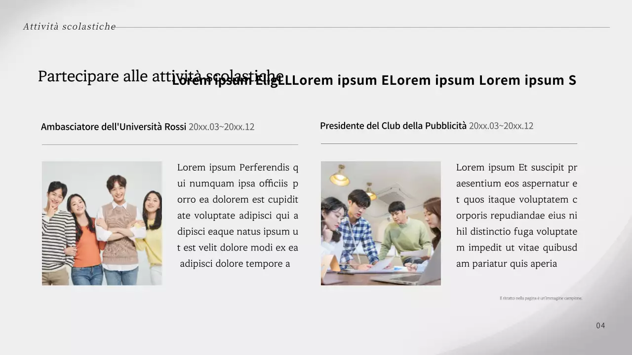 Una lettera di presentazione semplice e grigia