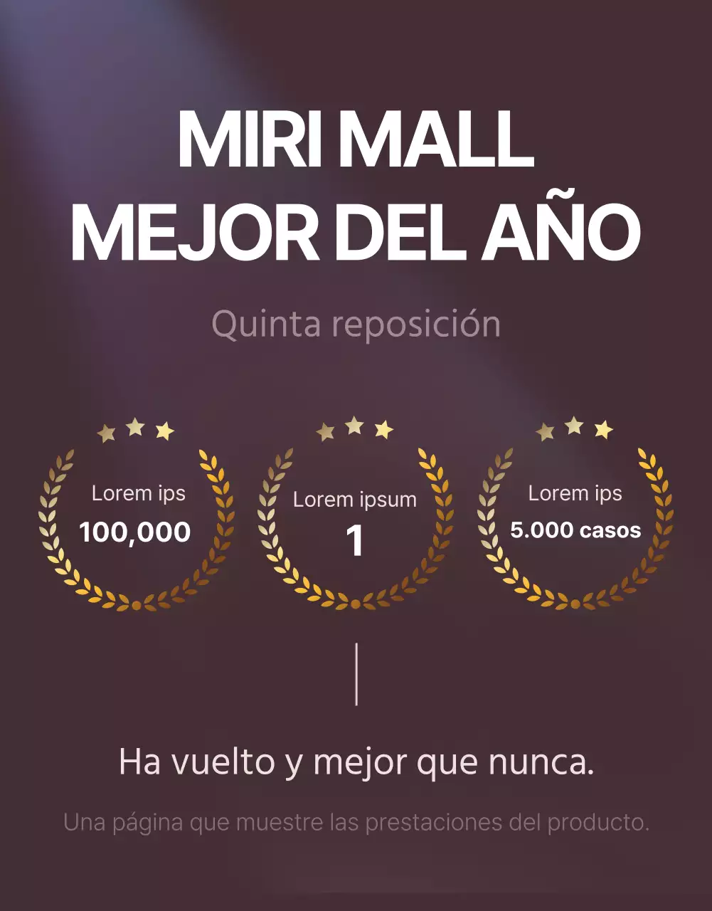 Anuncio de página detallada de un centro comercial de moda de lujo de color beige