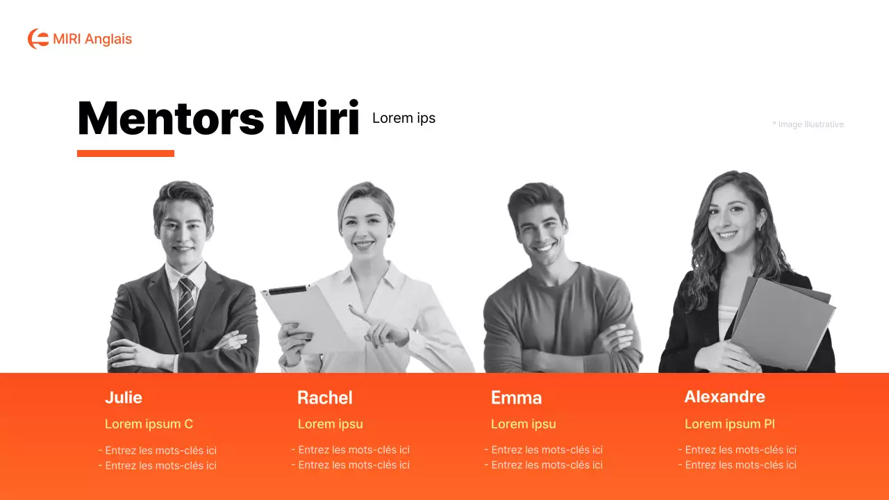 Un simple prospectus scolaire orange et blanc