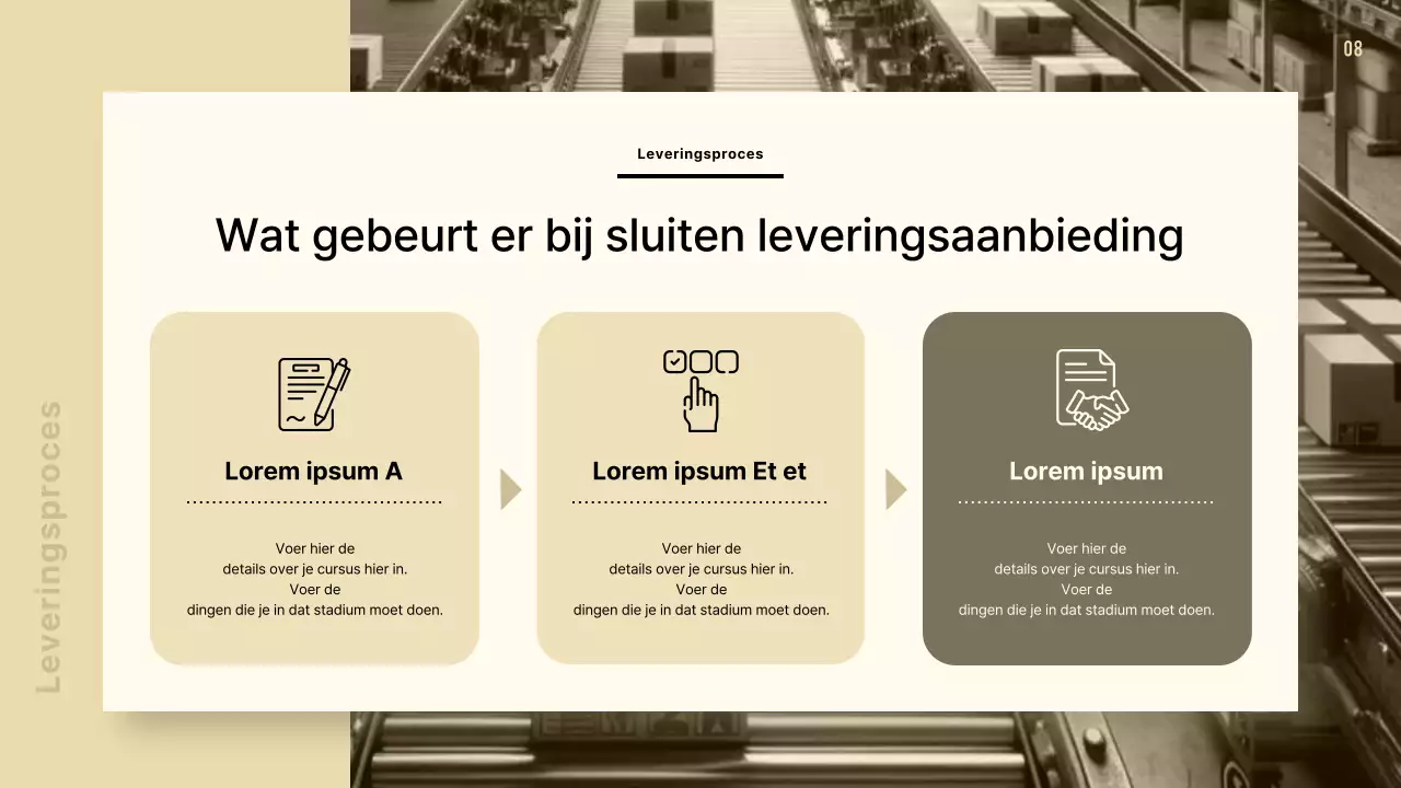 Modern foodservice voorstel in beige en bruin