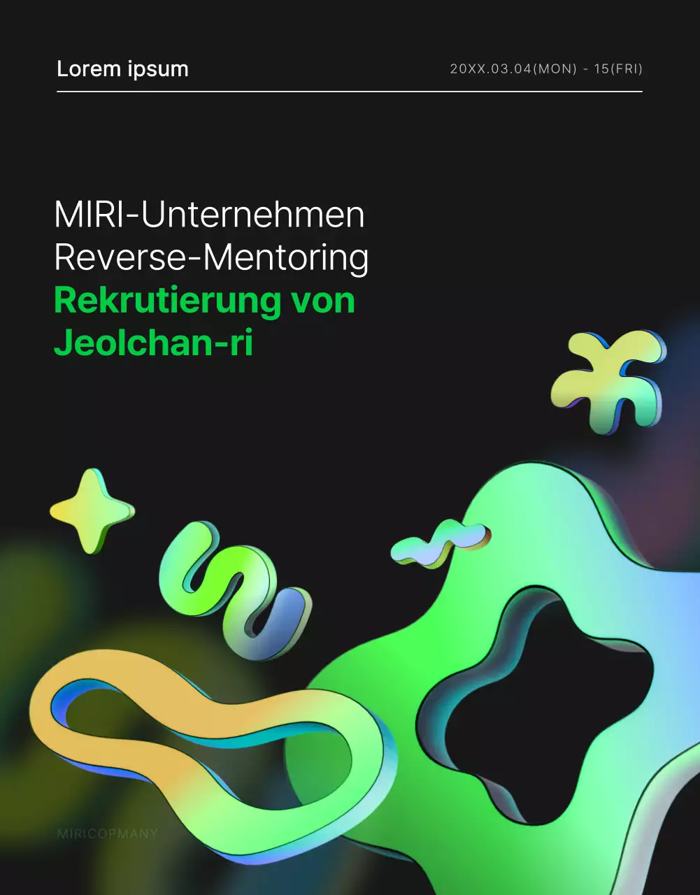 Werben Sie mit einem modernen grün-weißen Look für die Einstellung von internen Mentoren