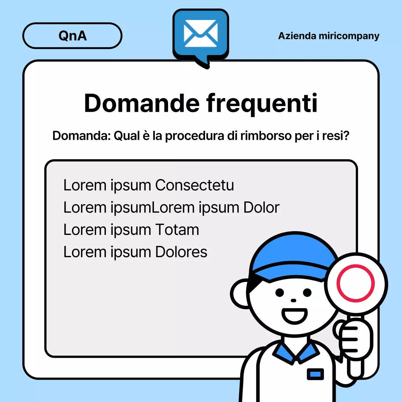 Una guida semplice, bianca e blu per l'helpdesk