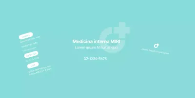 Promozionale con logo dell'ospedale in bianco e menta