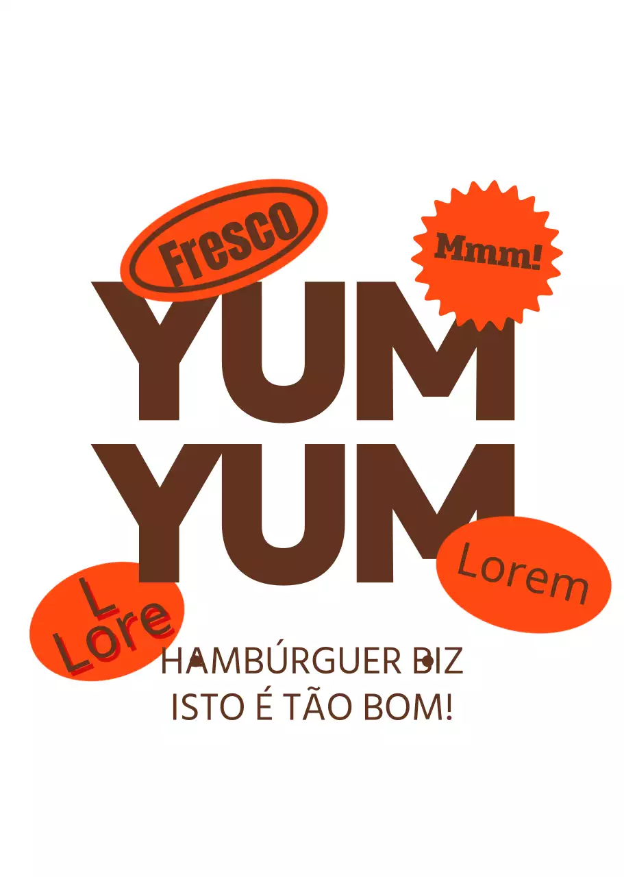 Autocolante promocional decoração hambúrguer castanho-alaranjado