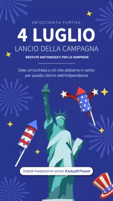 Interessanti annunci di vendita del 4 luglio in blu e bianco