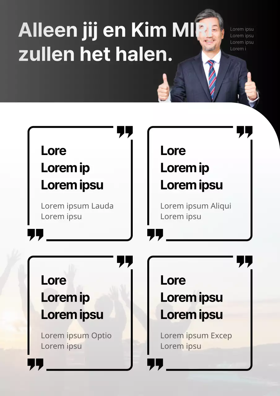 Eenvoudige verkiezingsposter in zwart-wit