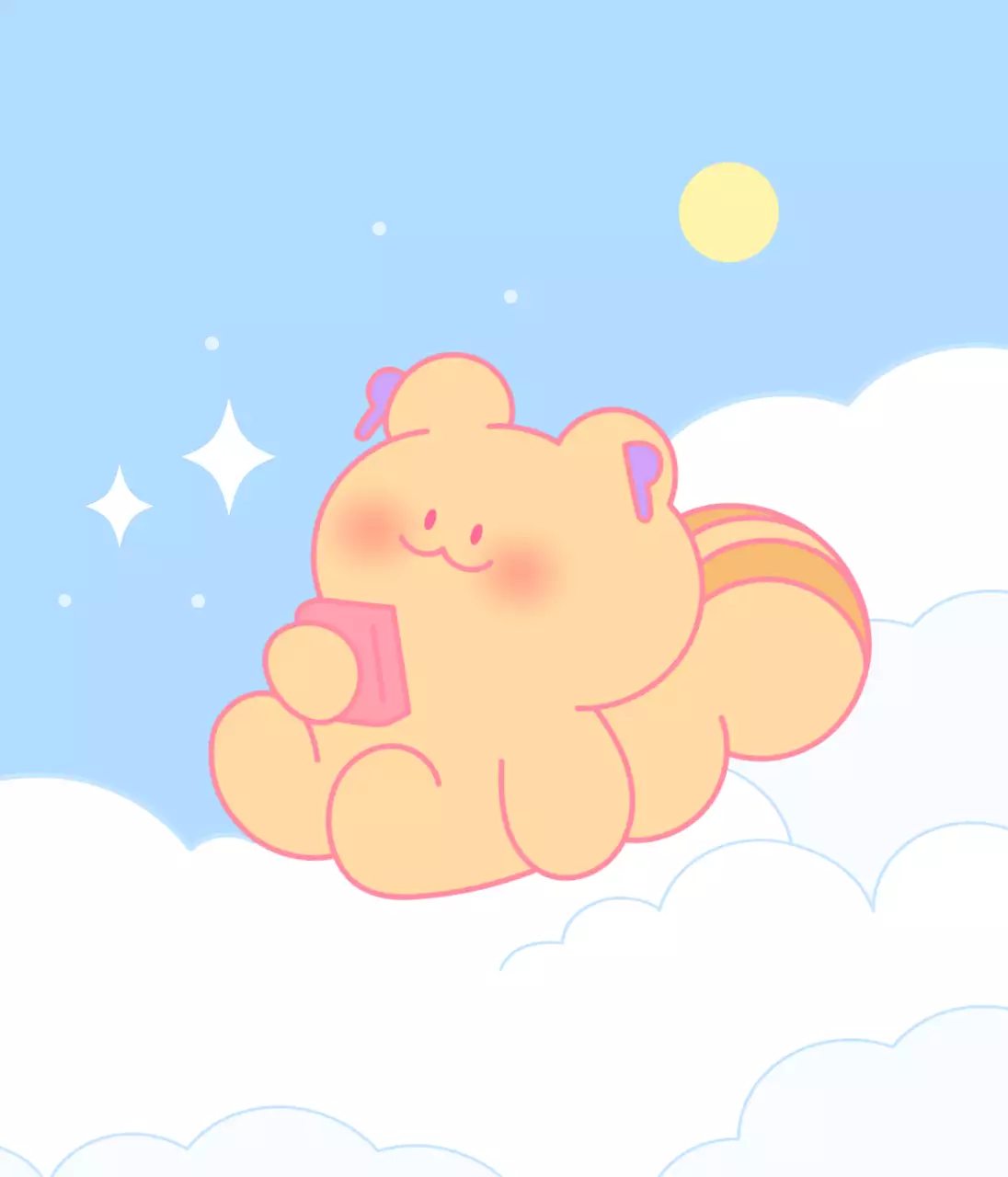 Le joli design quotidien du lapin et de l'écureuil