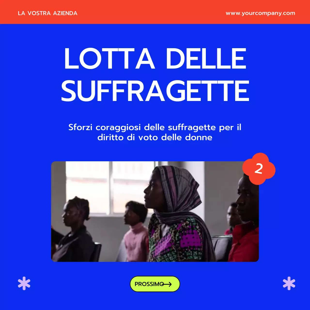 Suggerimenti per il mese della donna a tema pop viola e giallo Pubblicità