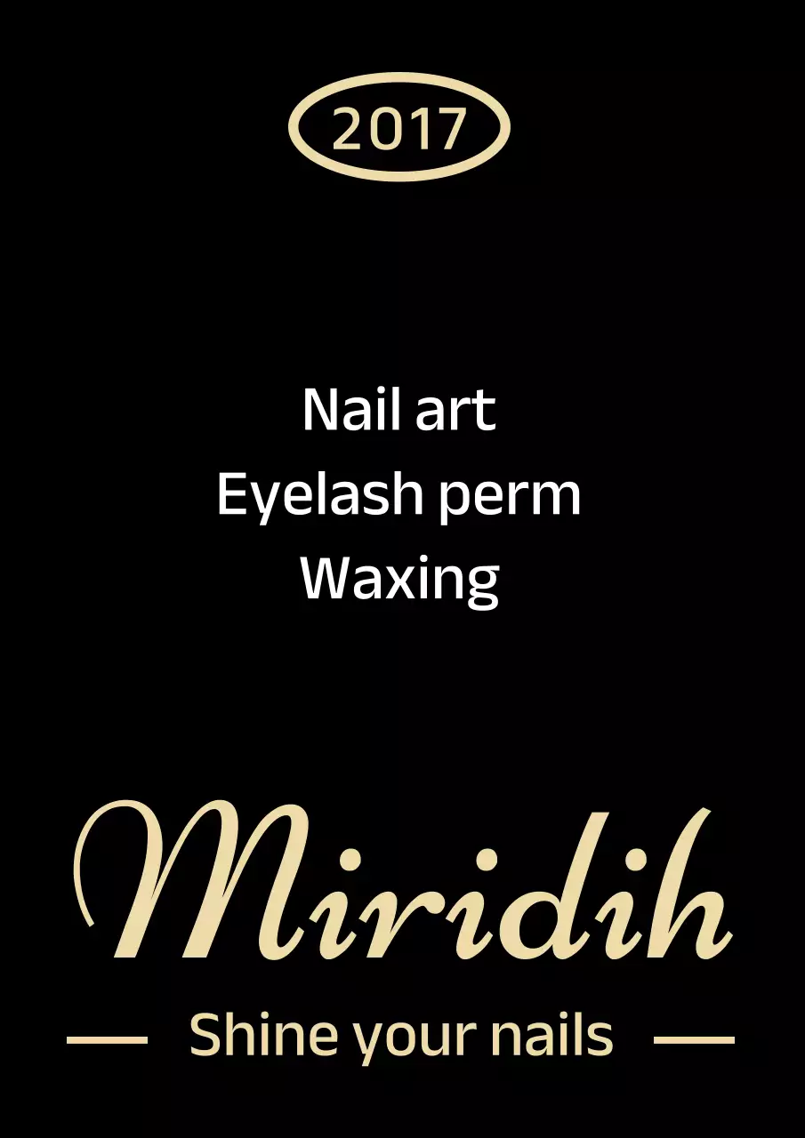 Teks kuning pada latar belakang hitam Desain yang elegan