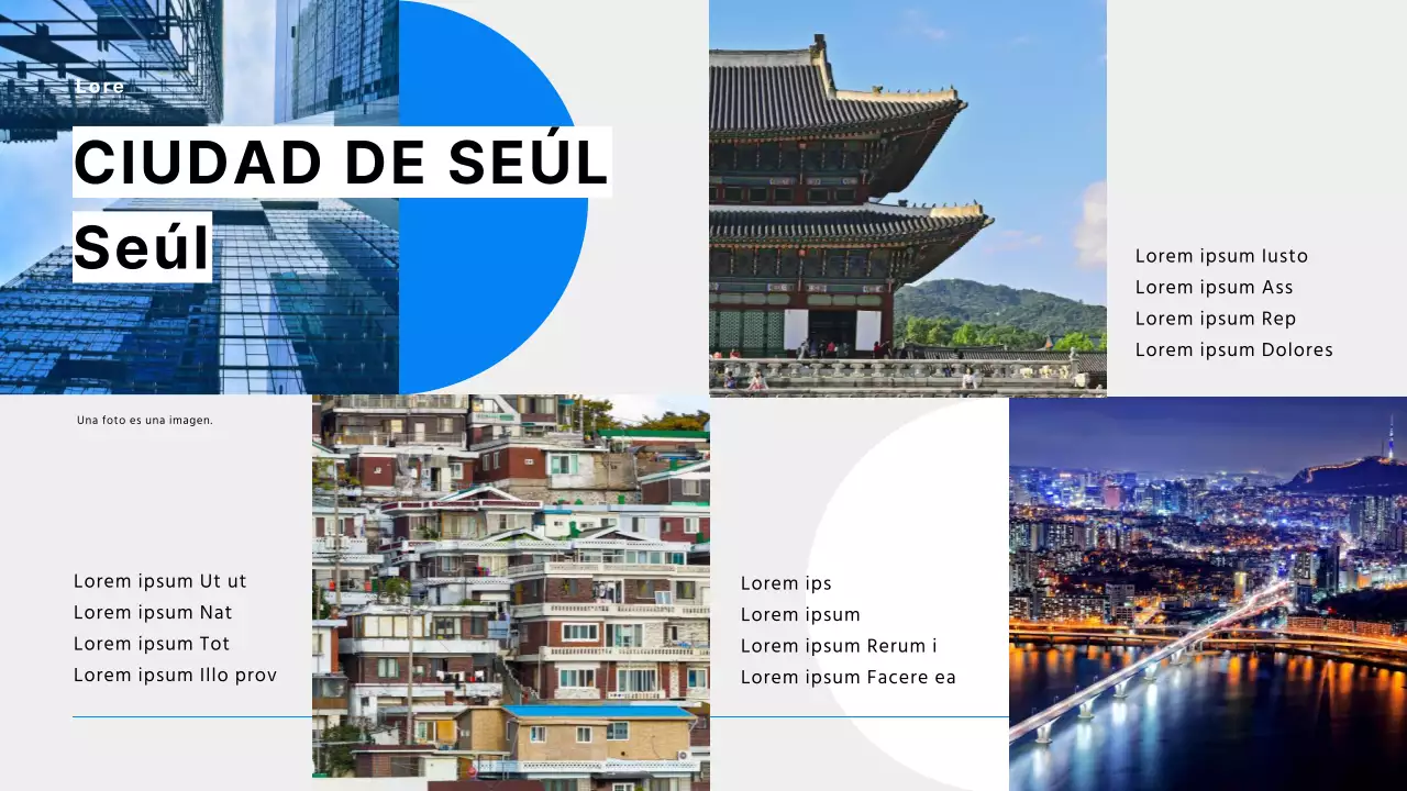 Un sencillo informe de diseño urbano en azul