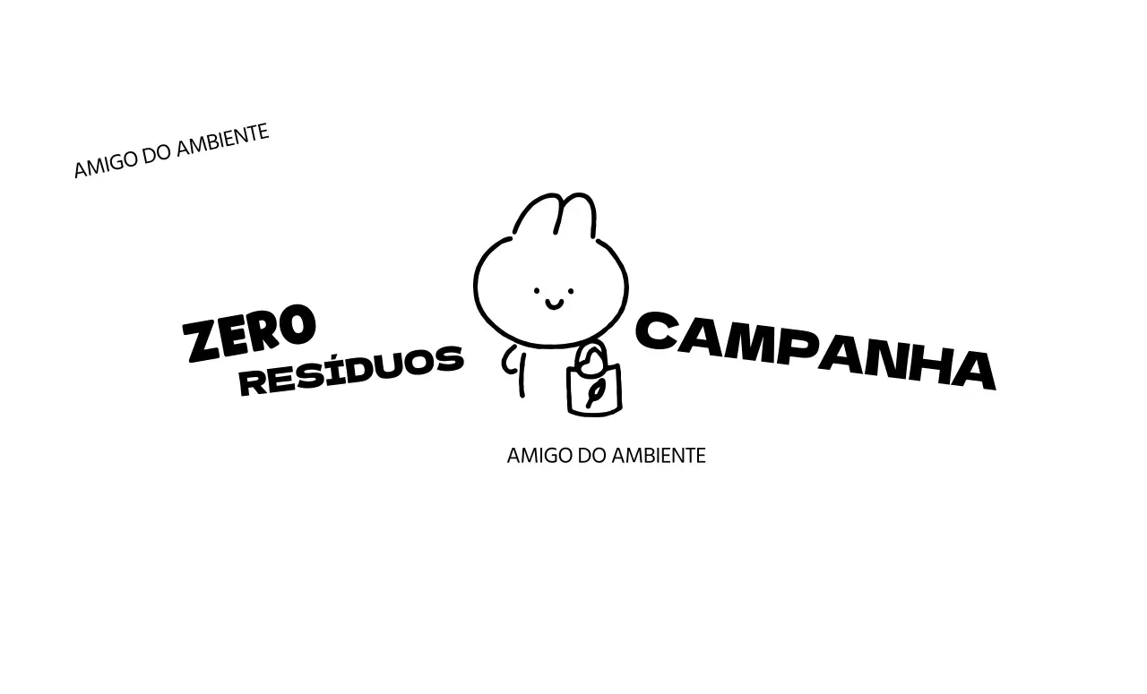 Campanha "Zero Desperdício" com ilustrações de coelhinhos muito giros desenhados à mão
