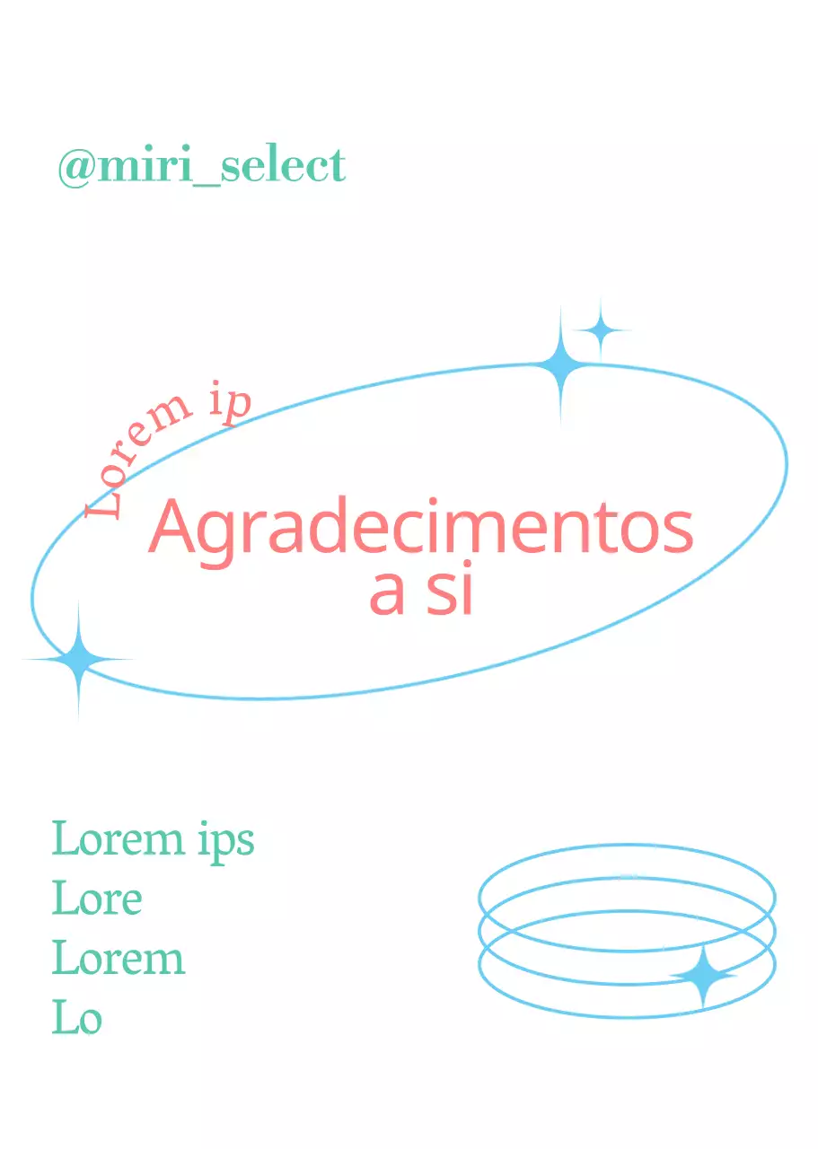 Agradecimentos em tons pastel