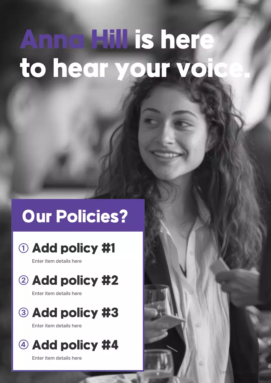 Purple Professional Election Promotion Poster