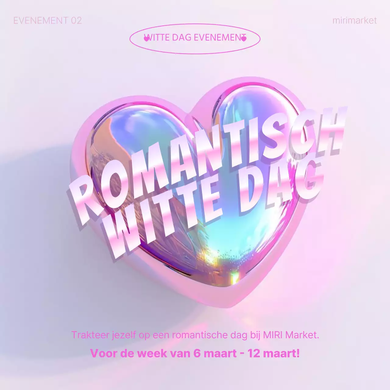 Promoot een kitscherige witte dag in roze