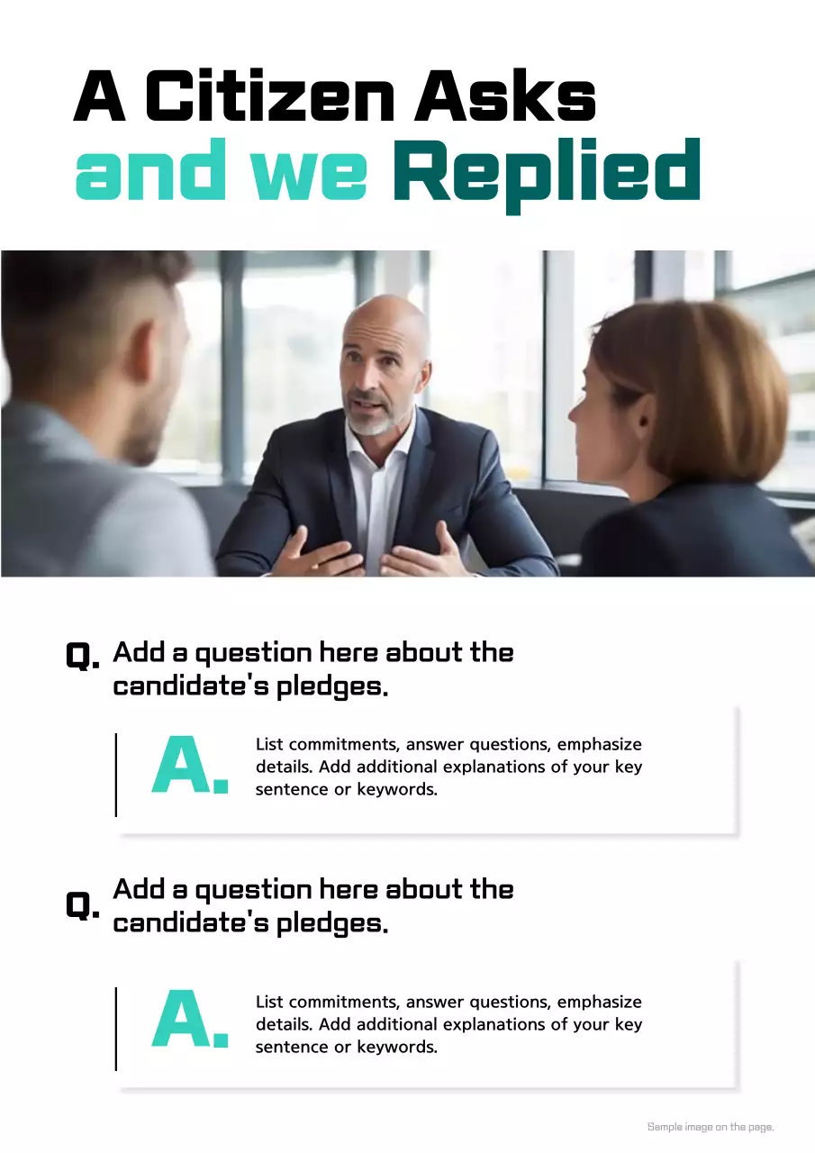 Teal Modern Campaign Promotion Poster