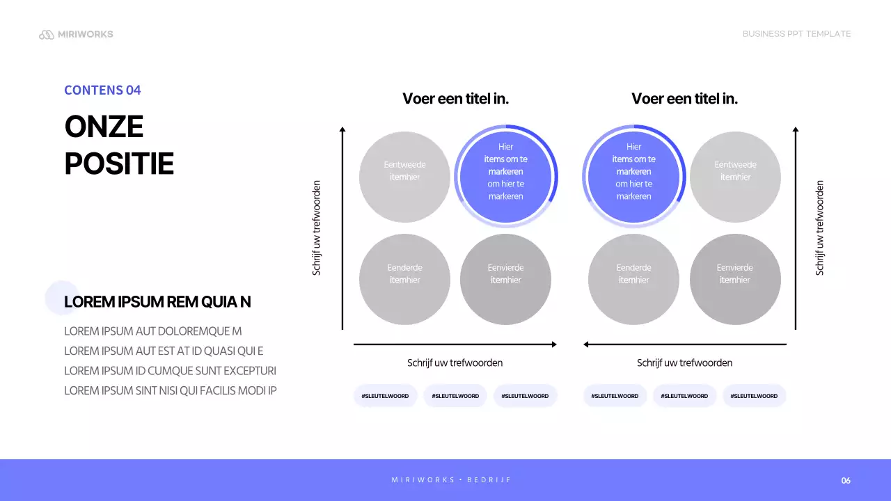 Een eenvoudige sollicitatiebrief voor een bedrijf in blauw en mauve