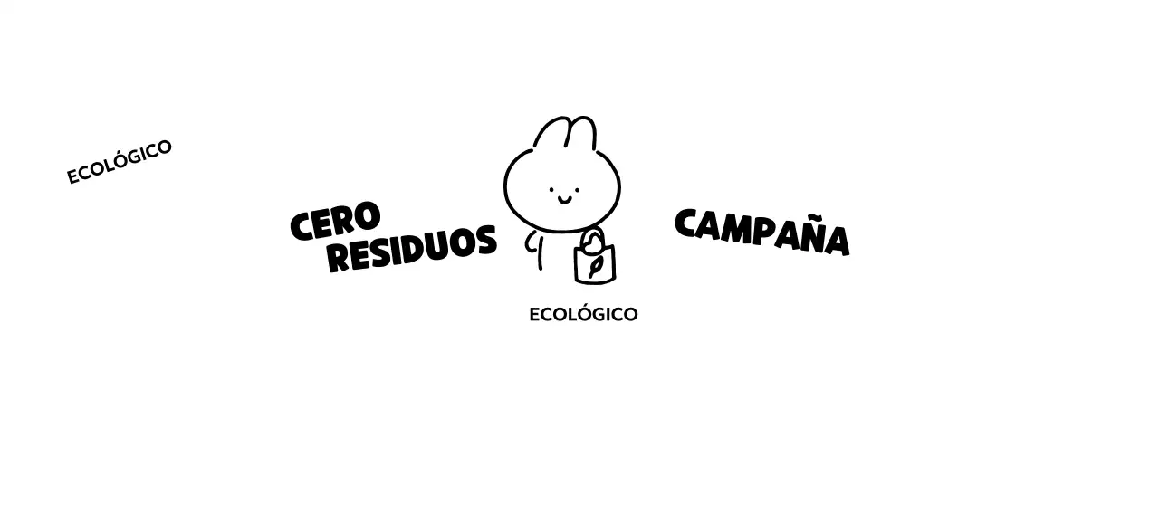 Campaña "Residuo cero" con simpáticas ilustraciones de conejitos dibujados a mano