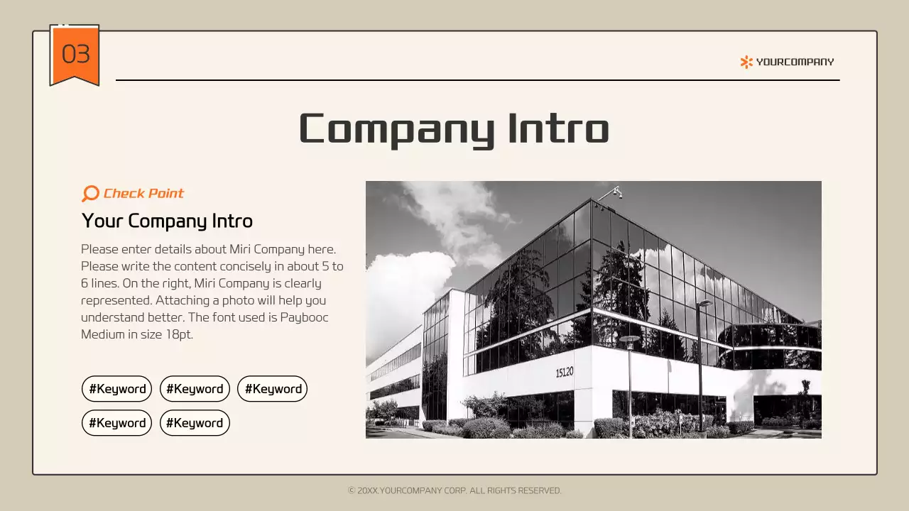 Apresentação do Guia de Perfil da Empresa Bege Modern