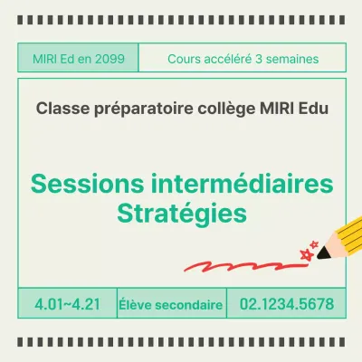 Promouvoir un programme scolaire minimaliste sur fond jaune