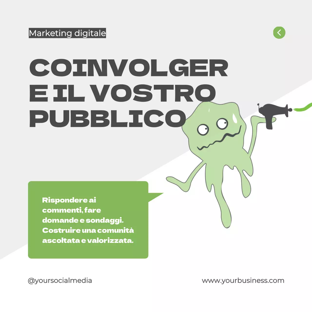 Grigio e verde Guida al marketing digitale moderno Guida ai suggerimenti