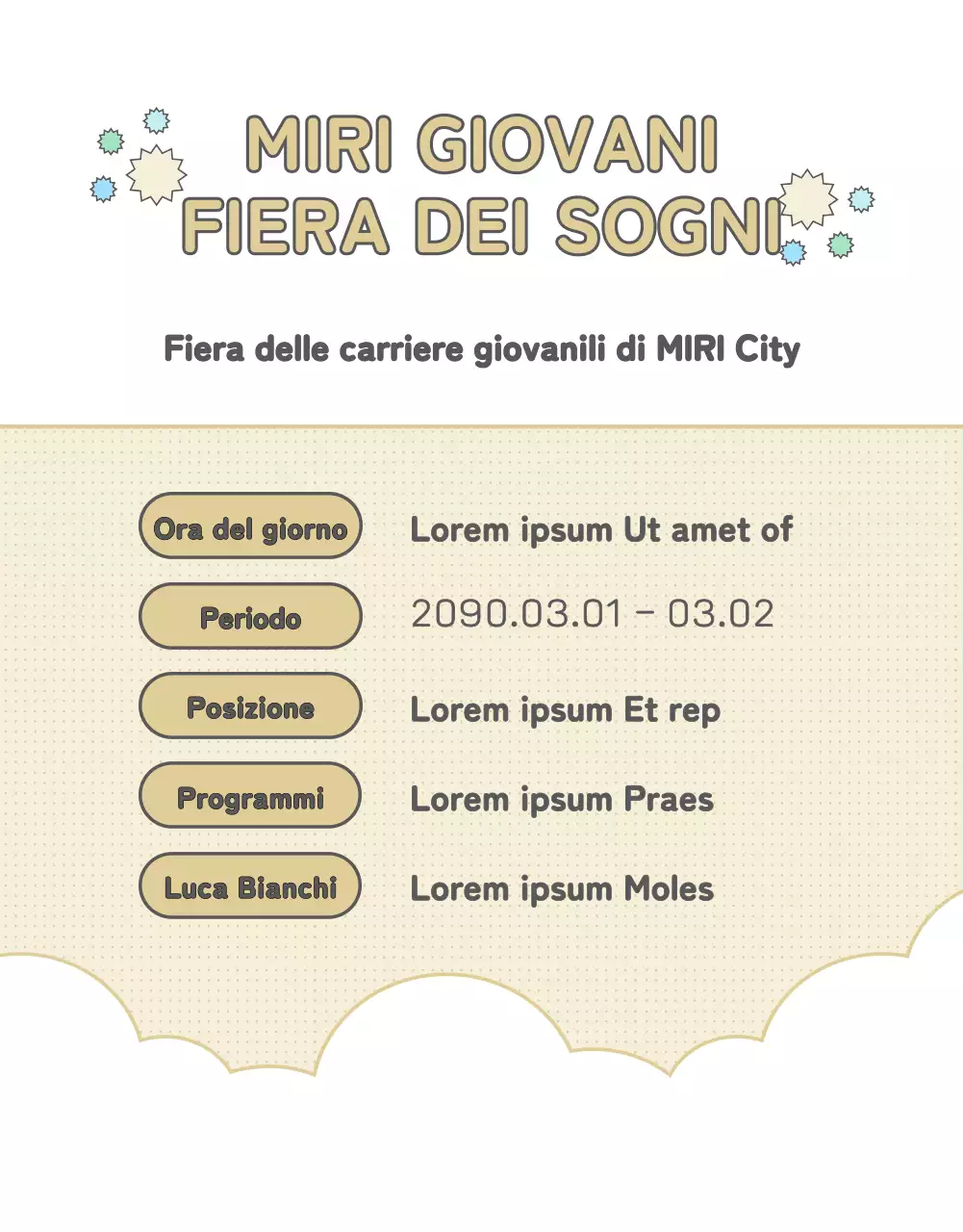Promuovere una simpatica fiera della carriera in rosa e azzurro