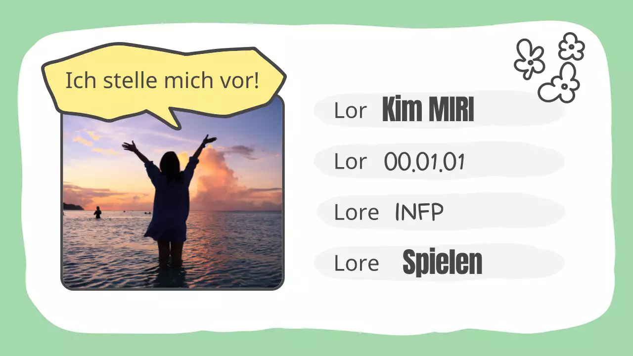 Gelbs süßes kleines Pitchdeck