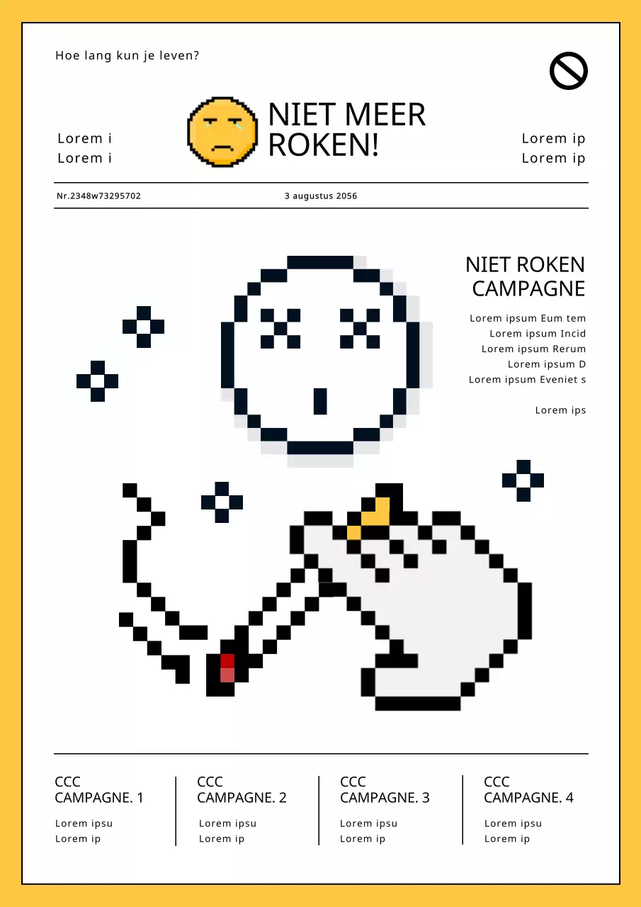 Een moderne, zwart-wit antirookcampagne