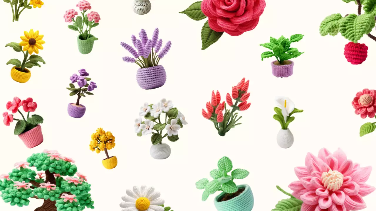 Adornos florales de ganchillo por tipo