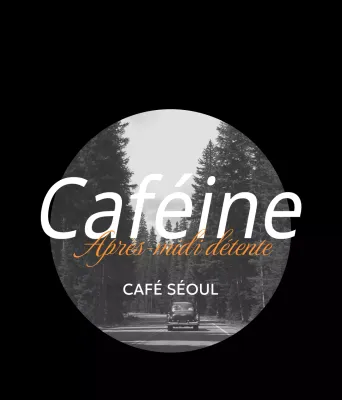 Cadre circulaire noir et orange vintage goods