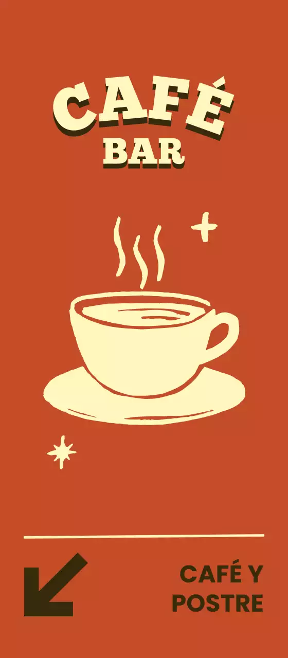 Fondo rojo ilustración vintage café promoción